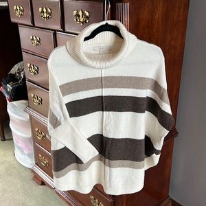 Comfortable turtleneck sweater , poncho style, like new only worn once!